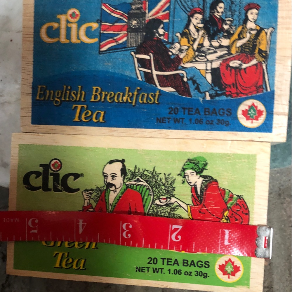 š© 4/$25 š© Vintage Tea Bag storage boxes set of 2 - Picture 5 of 6